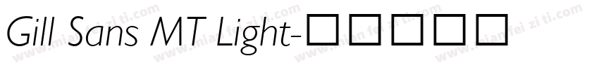 Gill Sans MT Light字体转换